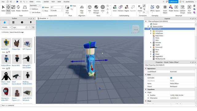 Как настроить NPC в Roblox Studio смотреть онлайн