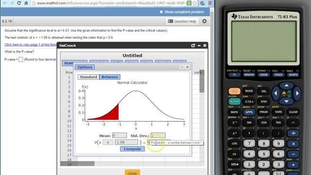 Using stat crunch to find a p-value given a test statistic смотреть онлайн