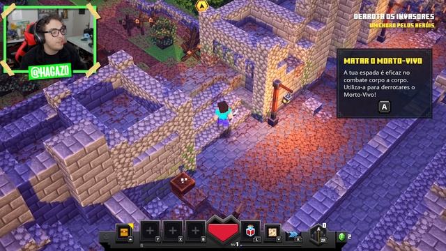 MINECRAFT DUNGEONS - O INÍCIO DO NOVO MINECRAFT NO NINTENDO SWITCH (Gameplay PT-BR Português) смотреть онлайн