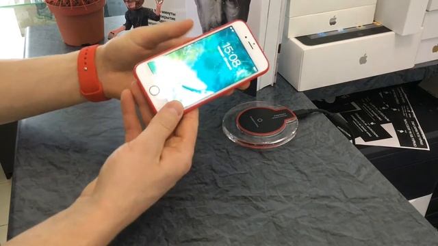 Беспроводная зарядка для iPhone 5/5c/5s/6/6+/6s/6splus/7/7Plus смотреть онлайн