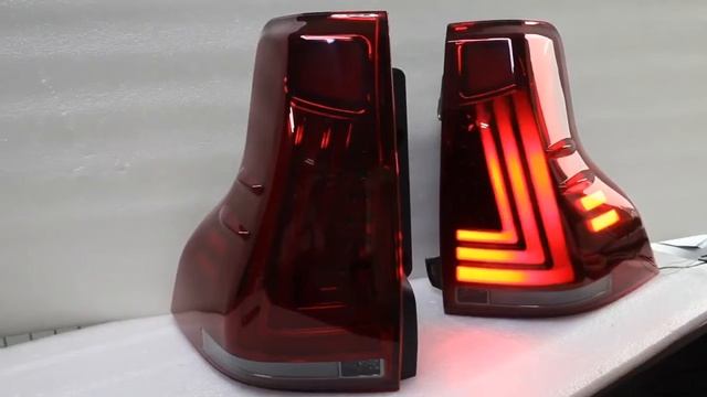 Стопы Prado 150, 2009-2017 год, дизайн Лексус , красные смотреть онлайн