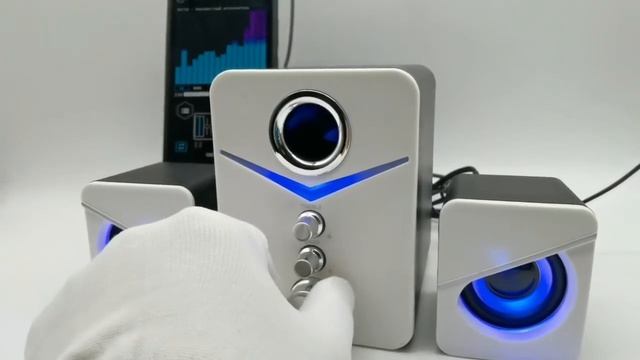 Система Домашнего Кинотеатра для ПК Компьютерные колонки + Сабвуфер LED USB 2,1 Бренд: DELSUPPE смотреть онлайн