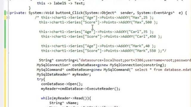 Visual C++ Tutorial 30 -Windows Forms Application: How to Link Chart /Graph with Database смотреть онлайн