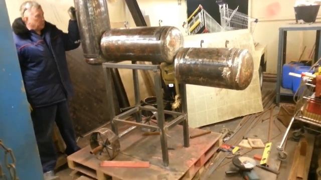 Мангал коптильня барбекю из газовых баллонов своими руками ЧАСТЬ 5 смотреть онлайн