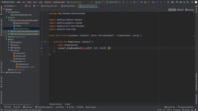 Audio Recorder #5: Canvas, Introduction to Drawing in Android Studio смотреть онлайн