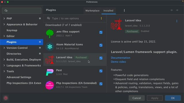 Laravel Idea tutorial #1: Installation смотреть онлайн