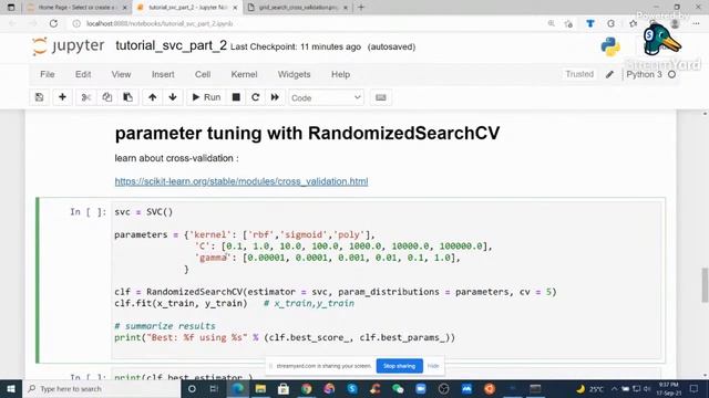 Hyper-parameters tuning for SVM model | C, gamma, epsilon, kernel, GridsearchCV, RandomizedSearchCV смотреть онлайн