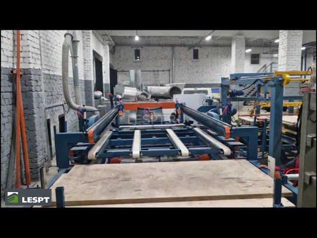 Вакуумный загрузчик  фанеры на линию форматирования