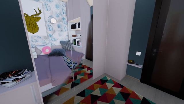Детская современная | TREND | Мебель | SketchUp, TWINMOTION смотреть онлайн