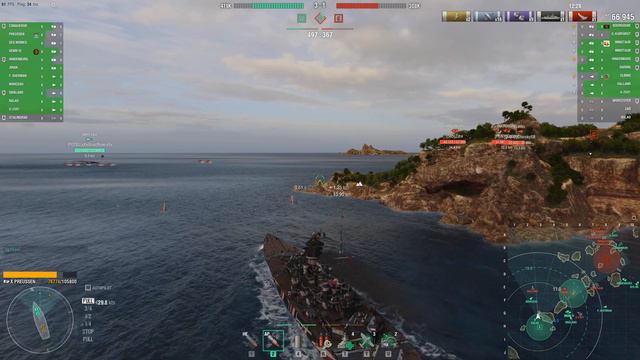 #0831 World of Warships Preussen 105k 4K HDR 60 FPS german bb random смотреть онлайн