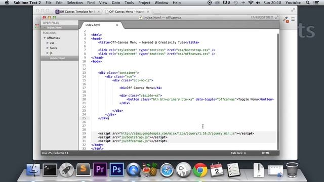 Twitter Bootstrap 3 Tutorial 13 - Off Canvas Menu смотреть онлайн