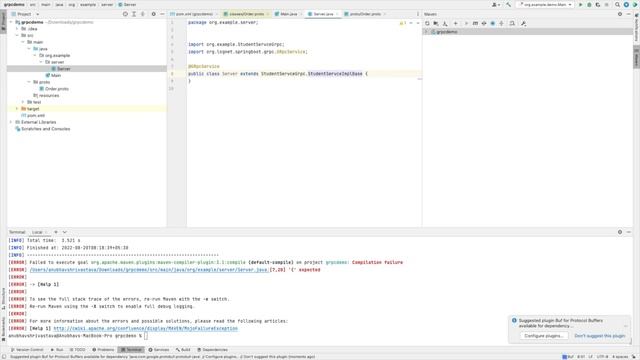 Implement the most simple gRPC client - server using java, spring and maven смотреть онлайн