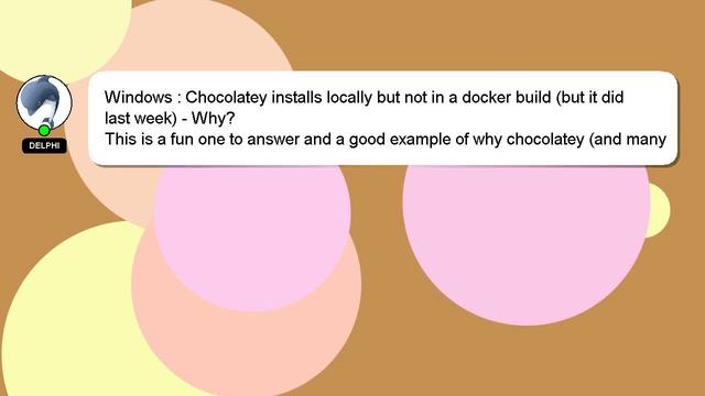 Windows : Chocolatey installs locally but not in a docker build (but it did last week) - Why? смотреть онлайн