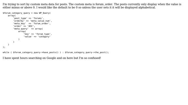 Wordpress: Sorting Custom Post Type by Meta Value but wont display when set to 0 (2 Solutions!!) смотреть онлайн