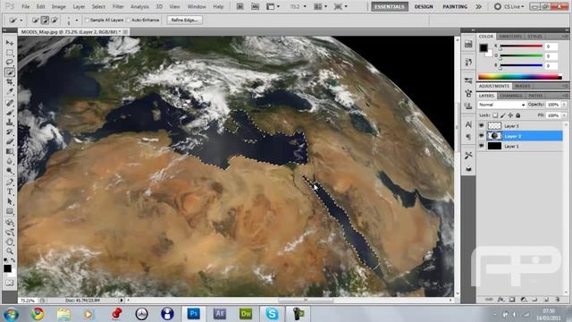 Adobe PhotoShop CS5: How to Make a Realisic Earth / Planet -Tutorial смотреть онлайн
