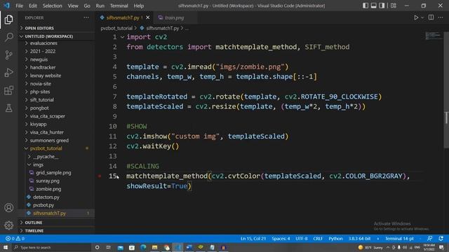 SIFT vs MatchTemplate смотреть онлайн