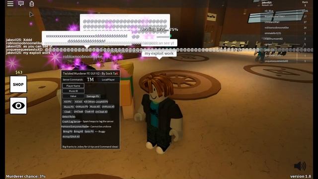 Roblox Twisted Murderer [Hack Gui Kill All Crash Server] - Script смотреть онлайн