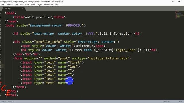 Library management system part-34 | How to Edit Personal Information on Profile Page (Admin side) смотреть онлайн