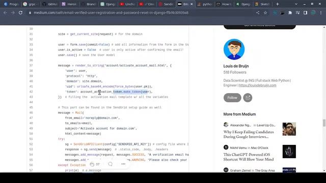 SMTP, Account activation and reset password using Django rest framework смотреть онлайн