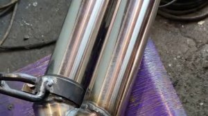 Насадка на глушитель AMG. звук выхлопа в конце