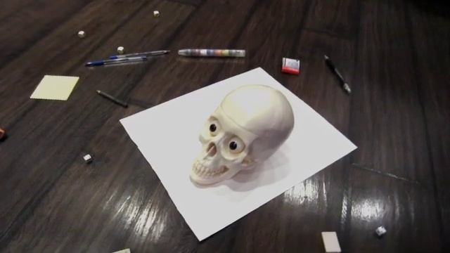 Реалистичный 3D рисунок на бумаге (Realistic 3D anamorphic picture on paper) смотреть онлайн