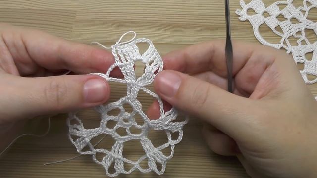 Вязание крючком САЛФЕТКИ СНЕЖИНКИ Crochet motif tutorial смотреть онлайн