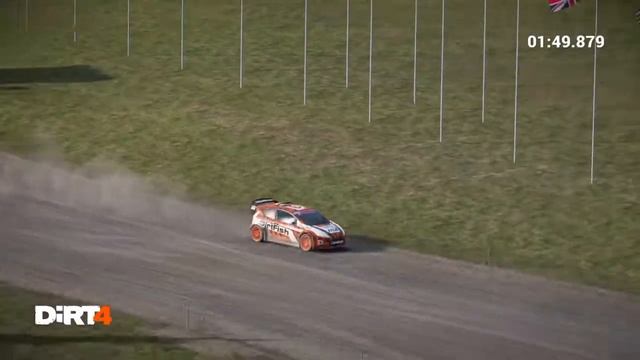 DiRT 4 :course rallye cross vue pilote + vue hélicoptère смотреть онлайн