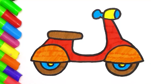 Рисуем Самокат с детьми смотреть онлайн