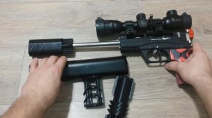 Леший 2, сравнение вставки ЭДган Леший-2 с распечатанной 3D, sound moderator for the EDgun Leshiy-2