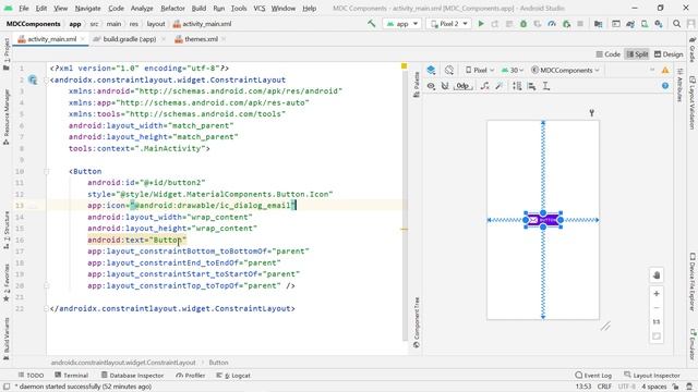 How to add icon to Button in Android (Kotlin). Android Studio Tutorial смотреть онлайн