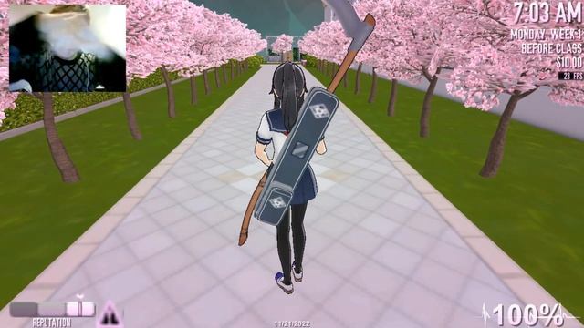 Выкашиваем траву и баги Yandere Simulator / Яндере Симулятор обновление от 21 ноября 2022 смотреть онлайн