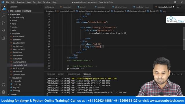 How to Display Uploaded Image in the Template in Django | Django Tutorial смотреть онлайн