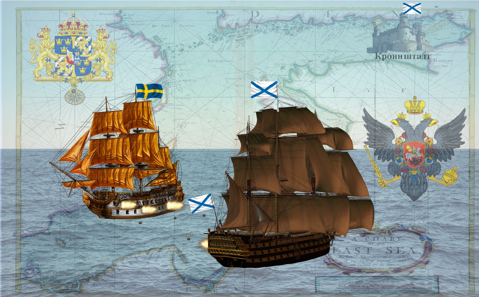 Гогландское сражение. Русско - Шведская война 1788-1790 г. Шведский блицкриг по захвату Петербурга.