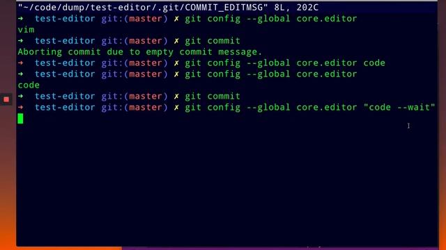 Changing git's default text editor to VS Code смотреть онлайн