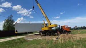 Установка морского контейнера 2021 на участке #ДомИзКонтейнера