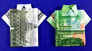 Как сделать рубашку из купюры пошагово - денежная рубашка