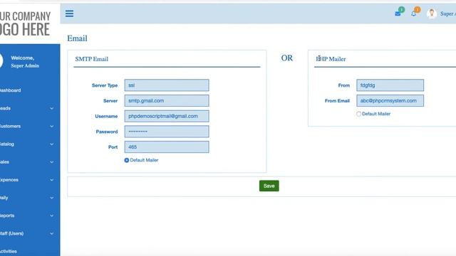 PHP CRM - Change Logo and Copyright - Free CRM Software System phpcrm.com смотреть онлайн