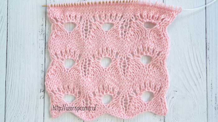 Ажурный фантазийный узор спицами, мастер класс.mp4 смотреть онлайн
