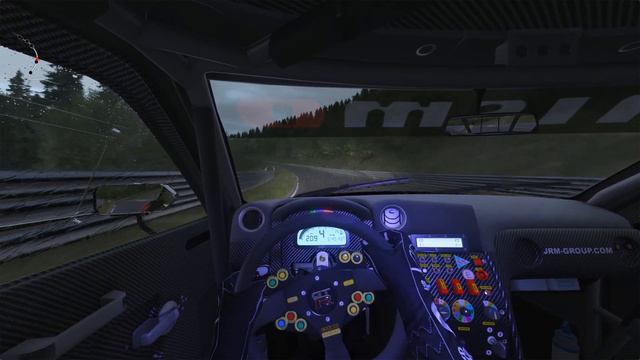 Assetto Corsa CSP Rain FX, Nordschleife Nissan GTR GT3 gameplay full lap. смотреть онлайн