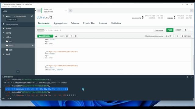 NoSQL MONGODB 몽고디비 입문강좌 #11 배열 필드 프로젝션, 지정한 요소만 보이기, slice, $ , elemMatch смотреть онлайн