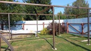 Как сделать основание навеса для авто своими руками.