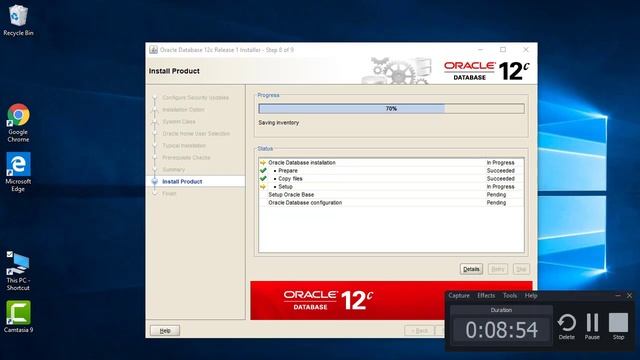 How to install oracle 12c Database on Win 10 64 bits смотреть онлайн