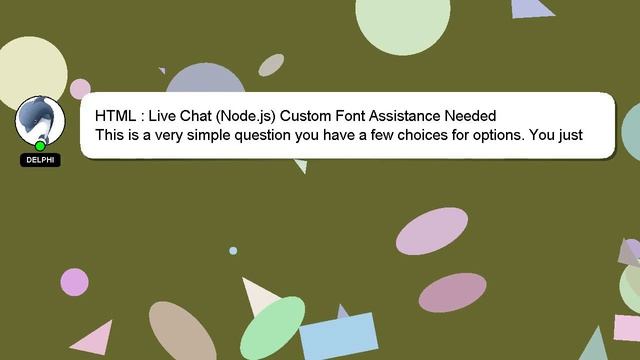 HTML : Live Chat (Node.js) Custom Font Assistance Needed смотреть онлайн
