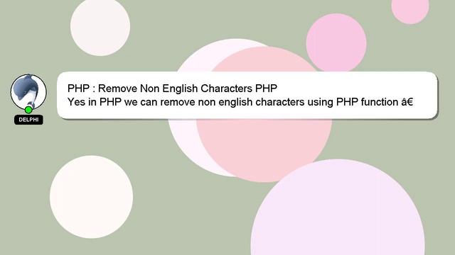 PHP : Remove Non English Characters PHP смотреть онлайн
