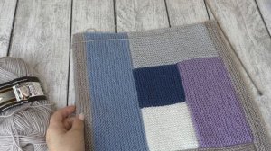 Обвязка и соединение квадратов для пледа. МК.