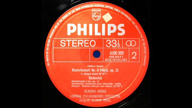 Chopin / Claudio Arrau, 1972: Rondo à la Krakowiak in F major, Op. 14 - Eliahu Inbal смотреть онлайн