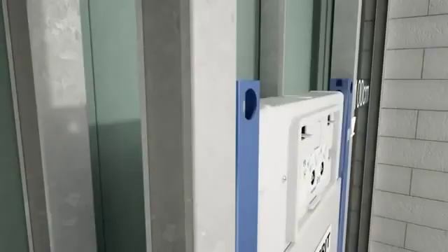 Монтаж инсталляции для унитаза GEBERIT DUOFIX UP 182 в гипсокартоную перегородку смотреть онлайн