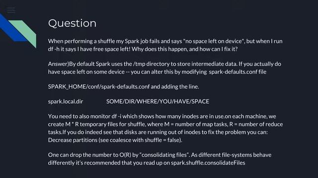 Why does a job fail with “No space left on device”, but df says otherwise смотреть онлайн