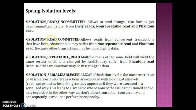 96.Spring transaction isolation level | Transaction Isolation Levels смотреть онлайн