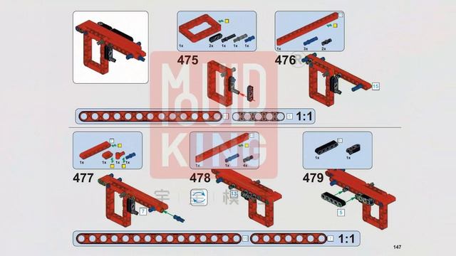Mould King 17013 Building Instructions, PDF Manual free download, GMK Grove Mobile Crane. смотреть онлайн